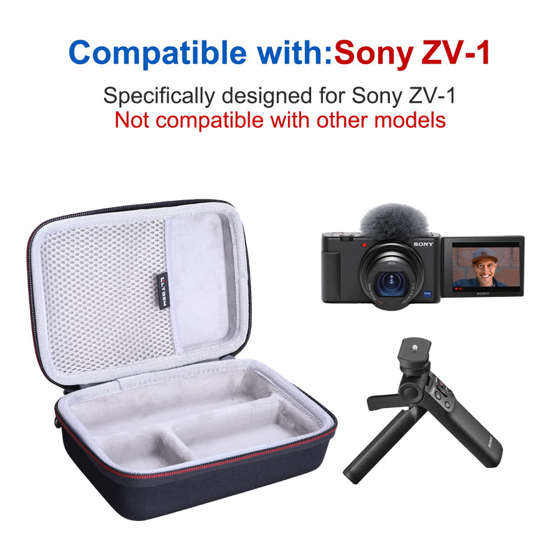 Hard Case for Sony ZV-1 Camera by LTGEM. Fits Vlogger Accessory Kit Tripod and Microphone - Travel Protective Carrying Storage Bag