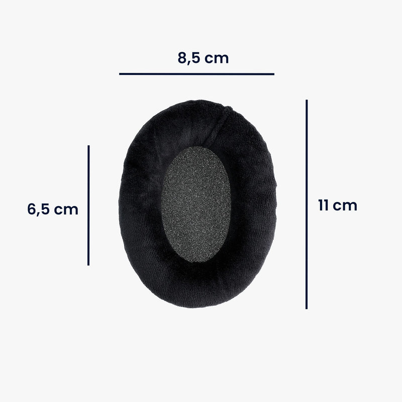 [AUSTRALIA] - kwmobile 2X Earpad Compatible with Sennheiser HD 559/569 / 599 - Replacement Velour Earpad Cushion for Headphones - Black 