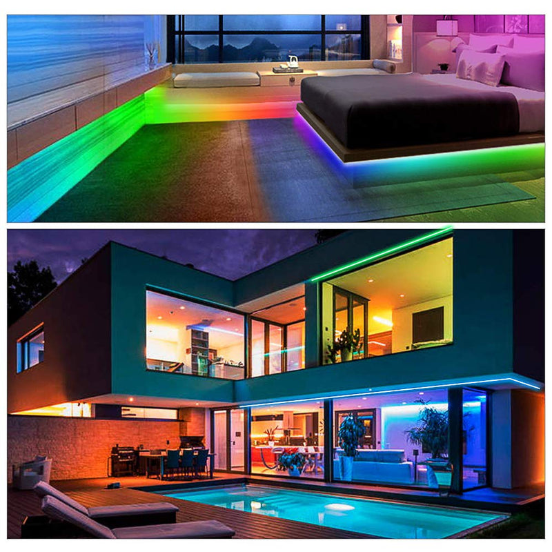 [AUSTRALIA] - ELlight LED Strip Lights with APP, Dream Color 32.8ft LED Lights with Multicolor Chasing, Waterproof RGB Rope Lights Kit, 300 LEDs SMD 5050 Flexible Strip Lighting for Home Kitchen 