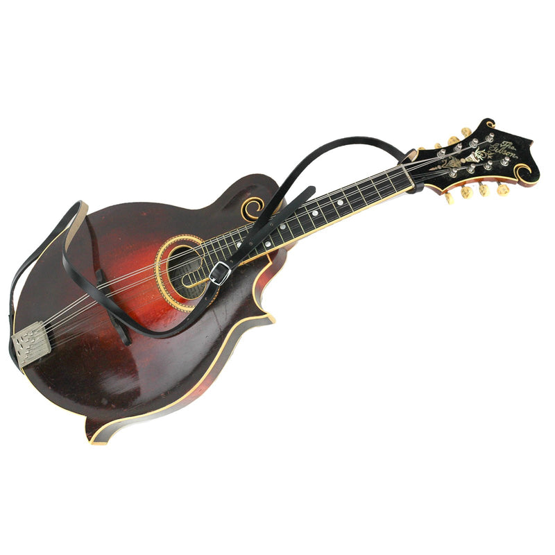 Walker & Williams M-41 Dark Brown Leather Mandolin Strap For A or F Types