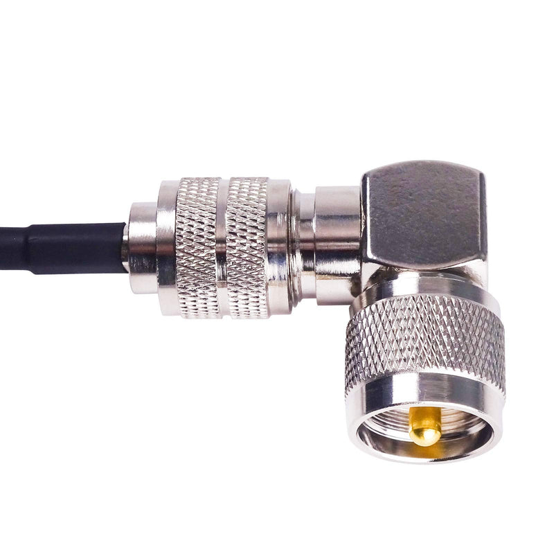 [AUSTRALIA] - Goupchn UHF PL259 Male to SO239 Female RF Coax Coaxial Connector Adapter Right Angle 90° Low Loss 2 Pack for CB Ham Radio Antenna, Coaxial Cable 2PCS 
