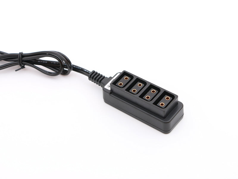 0B 2pin Right Angle to 4-Port D-tap for RED DSMC2,RTmotion Sidekick Power Output