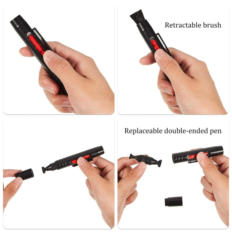 [AUSTRALIA] - 3 Pieces Multifunction Lens Cleaning Pen Brush, Lens Brush Camera Screen Cleaning Pen for Camera, SLR, Telescope, Magnifying Glass, Phone 