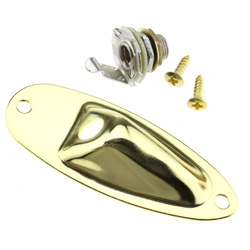 ENET Guitar Output Jack Cup Plate Socket For Strat Stratocaster Style Gold