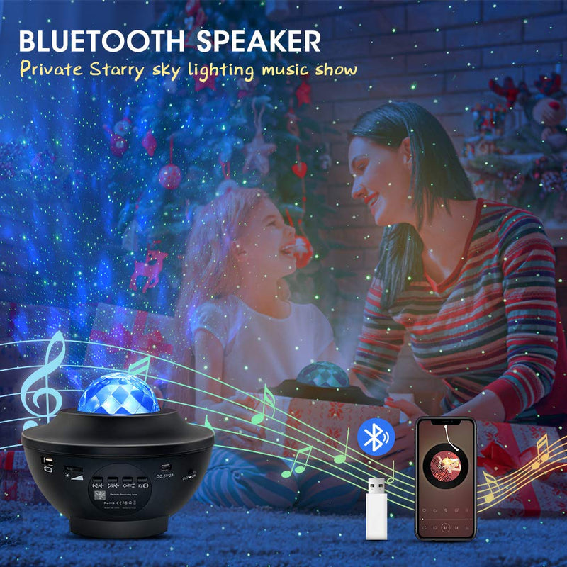 [AUSTRALIA] - Night Light Projector, OTTOLIVES Star Projector Galaxy Projector & LED Nebula Cloud/Rotatable Ocean Wave Projector with Bluetooth Music Speaker for Baby Kids Bedroom/Home Theatre/Night Light Ambiance 
