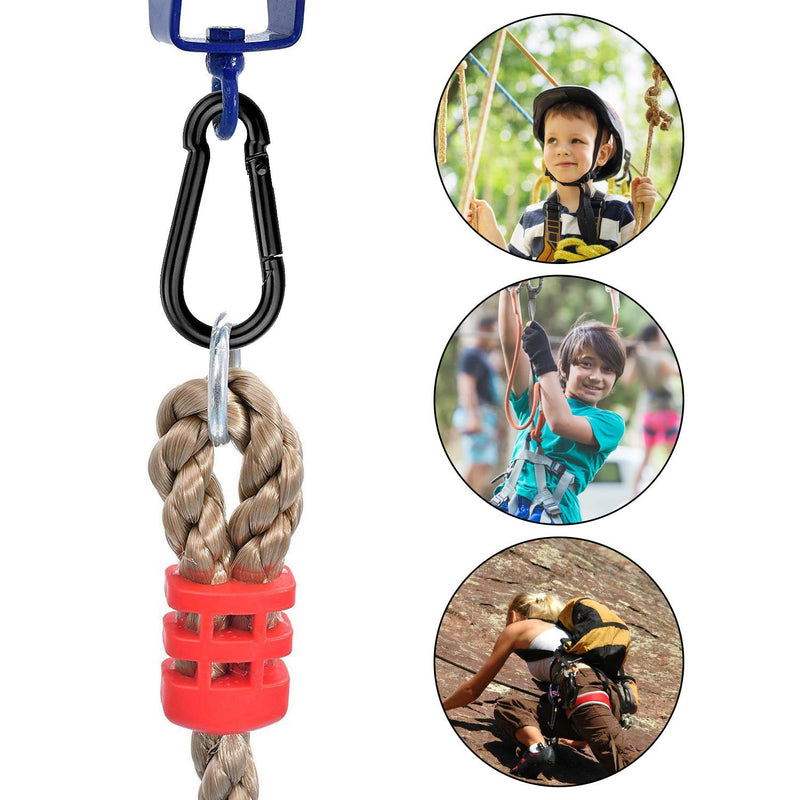8 Pack Spring Snap Hooks, Heavy Duty Carbon Steel Carabiner Clip, Capacity 500Lbs 5/16”x3” Quick Link Buckle Clip for Camping, Fishing, Hiking M8 Key Chain Carabiner for Swing and Hammock