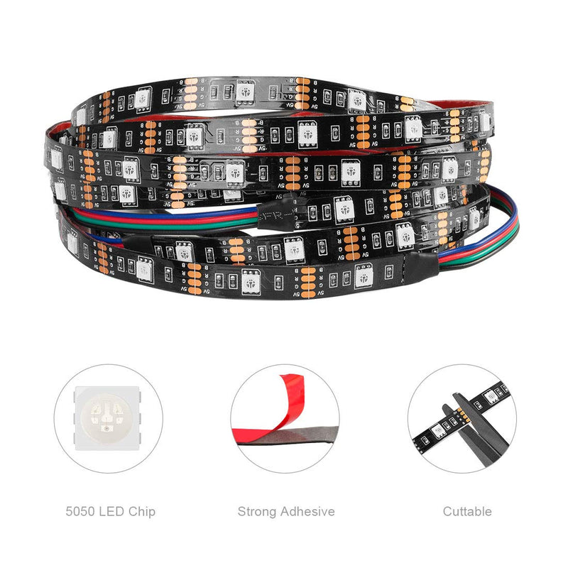 [AUSTRALIA] - BTF-LIGHTING Bluetooth APP Control 5050 RGB 5V 6.5FT 60 LEDs Strip Light Flexible Bluetooth APP Control USB Colorful Sync to Music&Timer Strong Adhesive TV Backlight Band Kit 