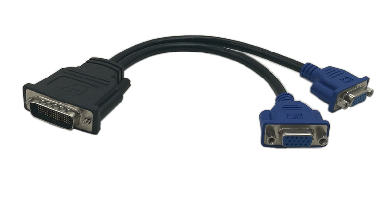[AUSTRALIA] - zdyCGTime DMS-59 59-Pin Male to Dual VGA Female Y Splitter Video Card Adapter Cable for Matrox Molex ATI Nvidia Lenovo Hp Dell Computer-10inch 