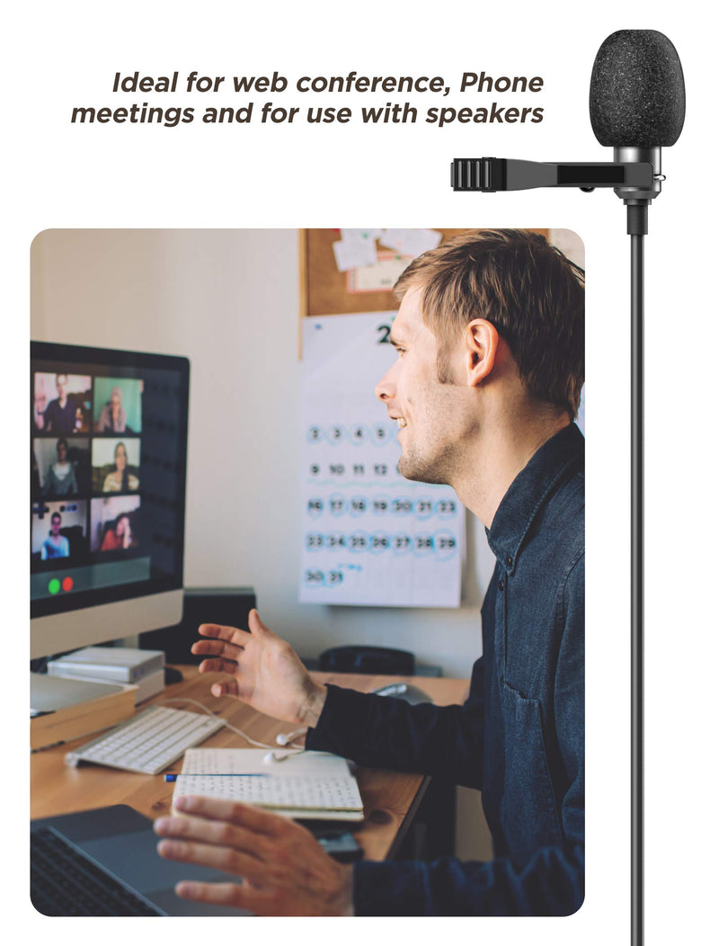 [AUSTRALIA] - Galvanox Microphone for iPhone - Lightning Clip On Lapel Lavalier Mic for Calls/Professional Recording, 5FT Cable (Omnidirectional Condenser) 