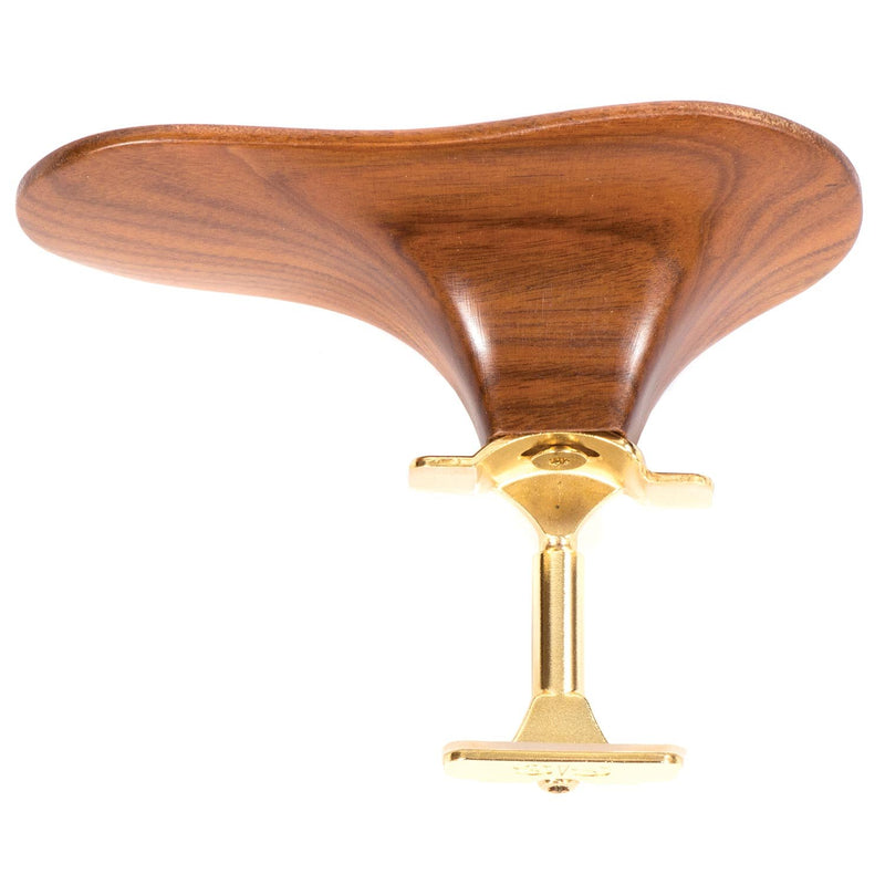 SAS Rosewood Chinrest for 3/4-4/4 Violin or Viola with 35mm Plate Height and Goldplated Bracket