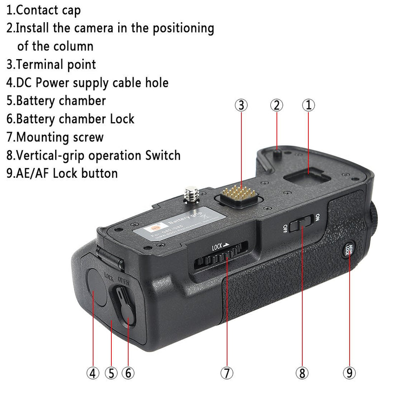 [AUSTRALIA] - DSTE Replacement for Pro DMW-BGG1 Vertical Battery Grip + 2X DMW-BLC12 Battery Compatible Panasonic Lumix DMC-G80 DMC-G85 G80 G85 Digital Camera as DMW-BLC12 