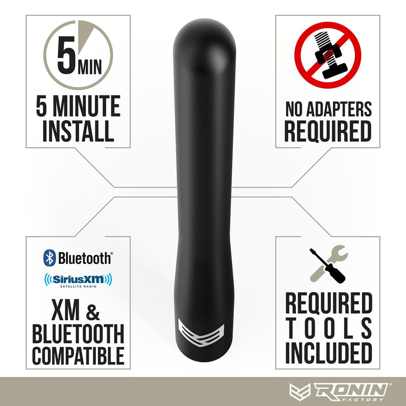 [AUSTRALIA] - RONIN FACTORY Truck Radio Antenna Accessory for Ford F150 F250 F350 Super Duty Raptor Bronco Lightning Dodge RAM 1500 Accessories - Anti Theft - Carwash Safe - Short Replacement (4 Inch) 4 Inch 
