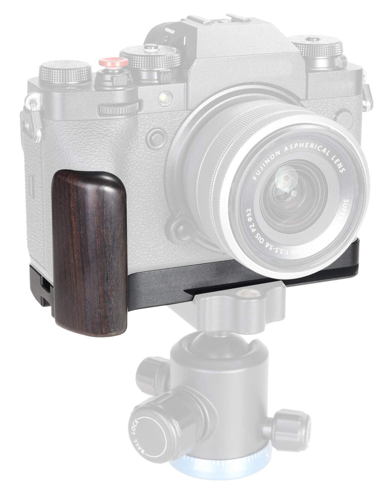 WEPOTO XT4-B Hand Grip Quick Release Plate L Bracket QR Plate Compatible with Fujifilm X-T4 Camera -Aluminium Ebony