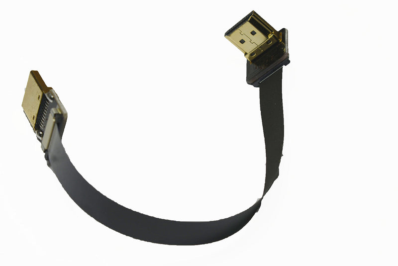 [AUSTRALIA] - Short Standard HDMI FPV HDMI Cable Standard HDMI Male to Standard HDMI Male 90 Degree for RED blackmagic BMCC Sony FS7 Canon C300 Black (10CM) 10CM A1-A2-BLACK-3.9" 