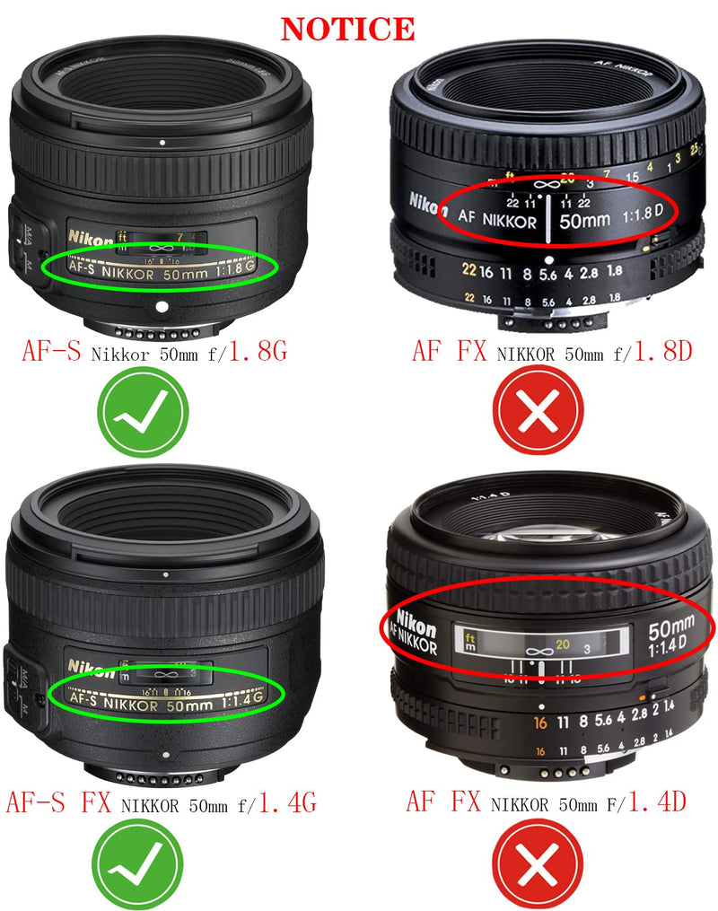 58mm Lens Cap Compatible for Nikon AF-S(Nor AF) Nikkor 50mm f/1.8G,AF-S(Nor AF) Nikkor 50mm f/1.4G,AF-P(Not AF) DX Nikkor 70-300mm f/4.5-6.3G ED Lens [2 Pack]