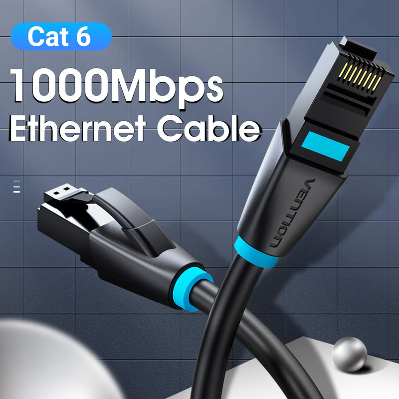 [AUSTRALIA] - VENTION Cat 6 Ethernet Cable 6.6FT High Speed Cat6 Internet Network Patch Cord RJ45 Connector Professional LAN Cable Compatible for Router Gaming Modem PS4 PS5 Xbox 