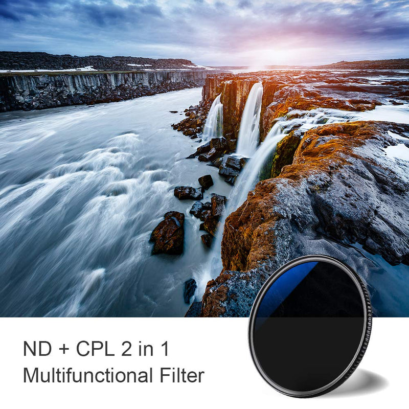 K&F Concept 67mm Neutral Density Filter ND 8 Filter and CPL Circular Polarizing Filter 2 in 1 for Camera Lens Multi-Resistant Coating,Ultra Clear, Waterproof, Scratch-Resistant