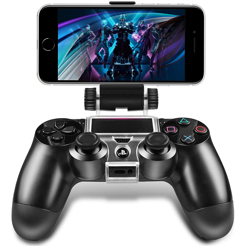 PS4 Controller Phone Mount, ADZ PS4 Phone Mount Smart Clip for PS4 Dualshock 4 Controller Compatible with iPhone, Android and PS4 Remote Play