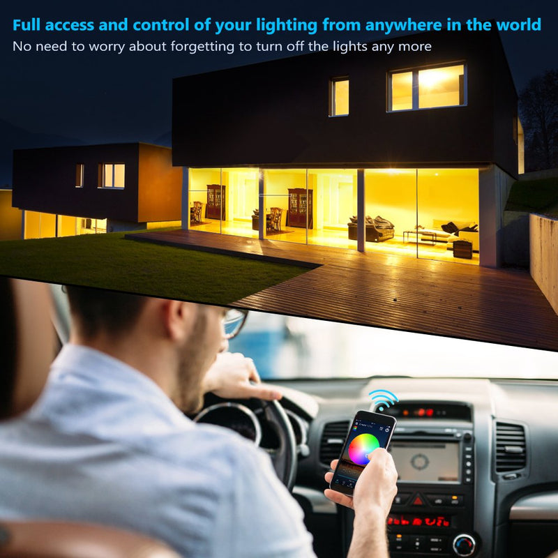 [AUSTRALIA] - Nexlux LED Strip Lights, WiFi Wireless Smart Phone Controlled 16.4ft Non-Waterproof Strip Light Kit Black Color Changing Lights,Working with Android and iOS System,IFTTT 