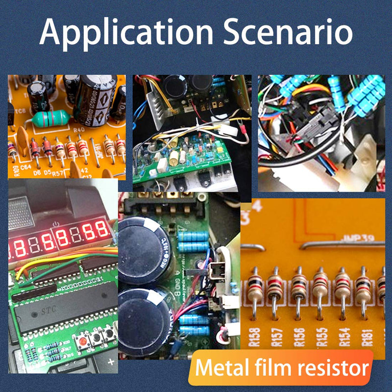 Tnisesm 525 Pcs 1% Resistor Kit 17 Values, 0 Ohm-1M Ohm 1/4W Metal Film Resistors Assortment for DIY Projects and Experiments TN-09-17R