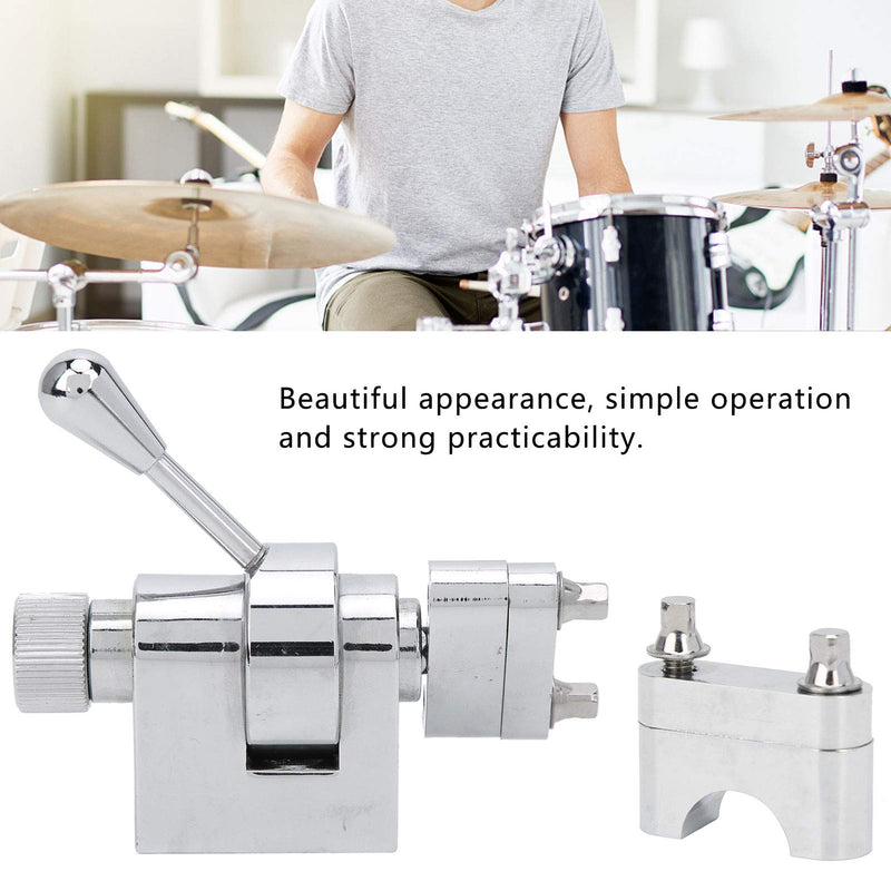 Dilwe Snare Drum Strainer, Throw‑Off Snare Drum Strainer Silver Durable Metal with Mounting Screws Upgrade Accessories