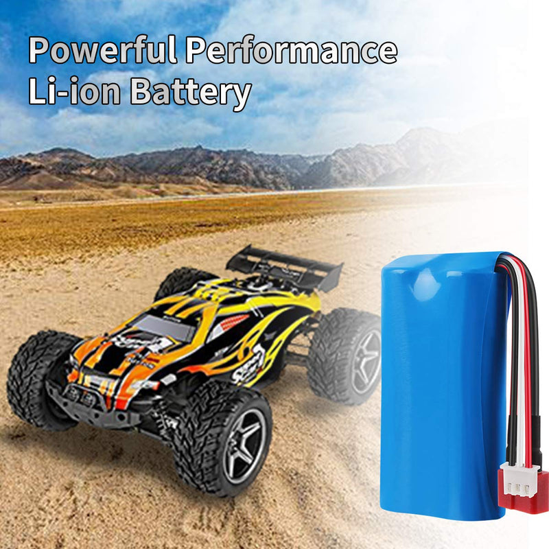 Rechargeable Li-ion Battery 7.4V 1500mAh Universal for WLtoys 4WD Rc Cars 12401 12402 12403 12404 12423 12428 Series Spare Part Replacement 12423 12428 12401 12402 12403 12404 Series