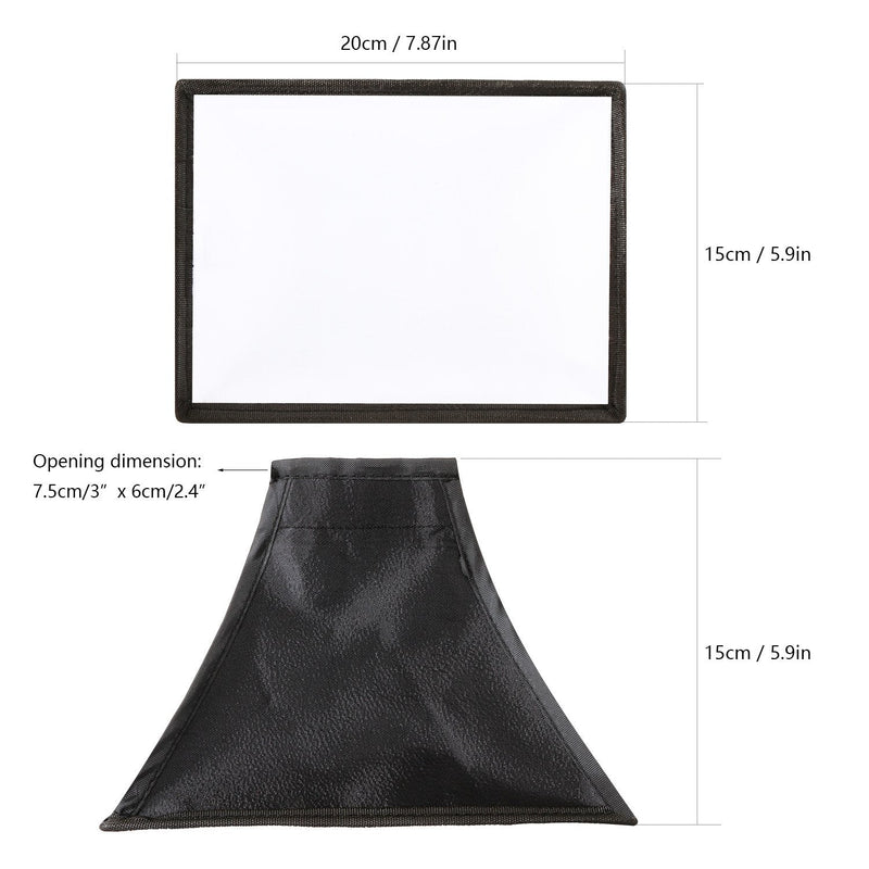 [AUSTRALIA] - waka Flash Diffuser Light Softbox, [2 Pack] Speedlight Softbox Collapsible with Storage Pouch - 8" Octagon Softbox + 8"x6" for Canon, Yongnuo and Nikon Speedlight 