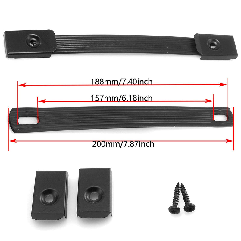 DGZZI Handle Strap 2PCS 8Inch Black Guitar Amplifiers Speaker Cabinet Strap Handle with Metal End Caps