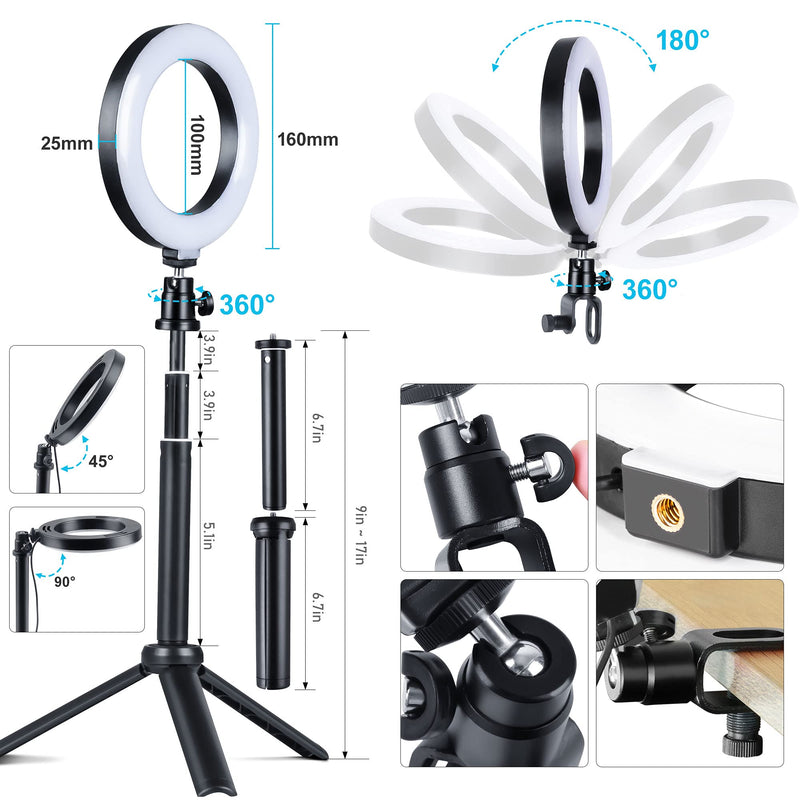 Video Conference Lighting Kit, Ring Light with 3 Switchable Modes for Remote Working, Distance Learning,Zoom Call Lighting, Self Broadcasting and Live Streaming