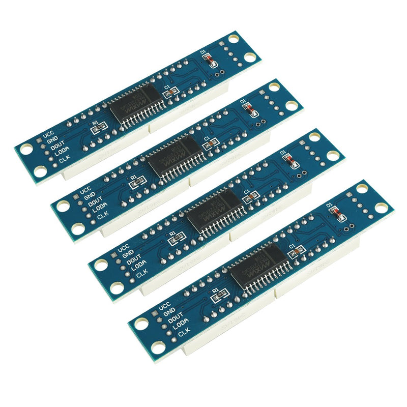 MakerFocus 4pcs 8-Digit 7 Segment Module MAX7219 8 Bit Digital Segment Tube LED Display Module Supports Cascade Eight Bit Serial 3 IO Ports for Arduino MCU/51/AVR/STM32 Blue