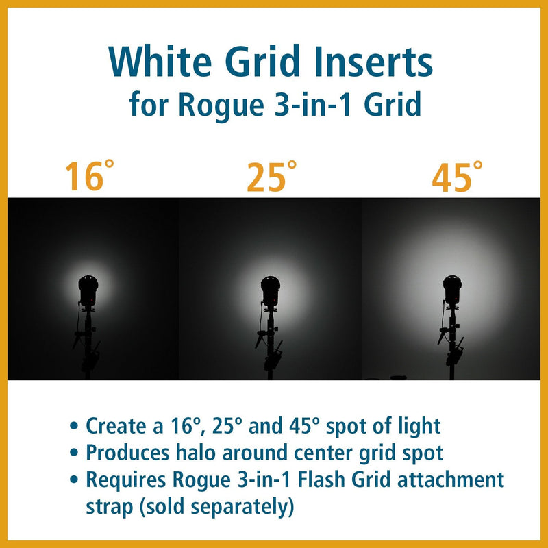 ExpoImaging Grid Inserts for Rogue Flash Grid, White