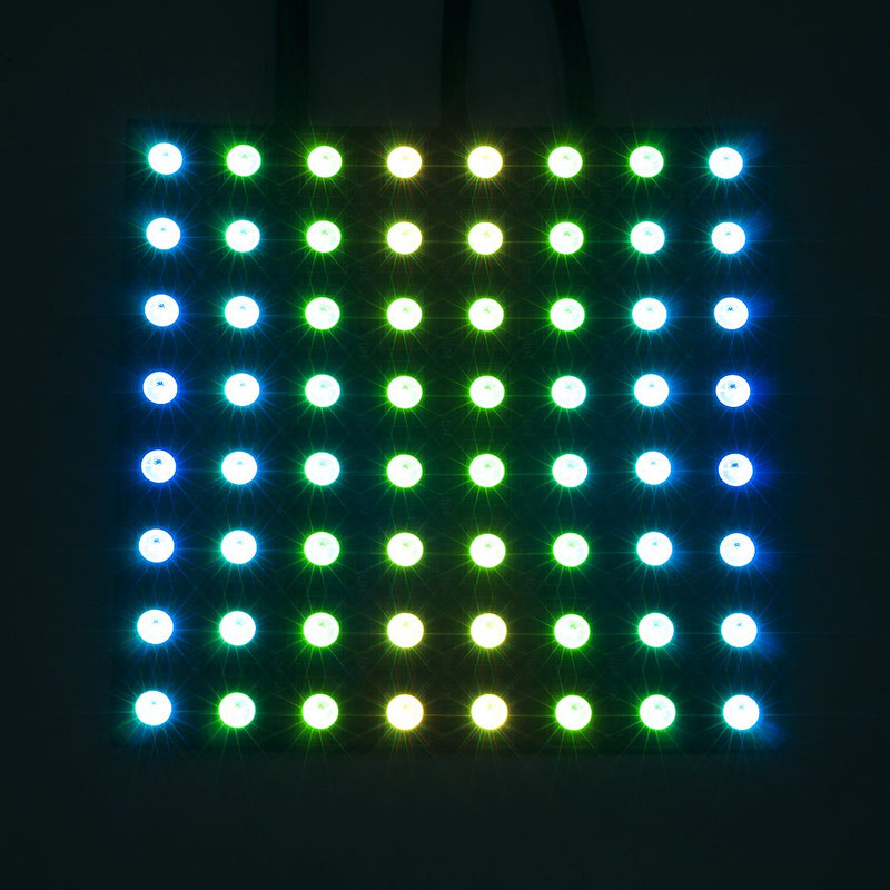 [AUSTRALIA] - BTF-LIGHTING WS2812B ECO RGB Alloy Wires 5050SMD Individual Addressable 8X8 256 Pixels LED Matrix Panel Flexible FPCB Full Color Works with K-1000C,SP107E,etc Controllers Image Video Text Display DC5V 8X8 64 Pixels 