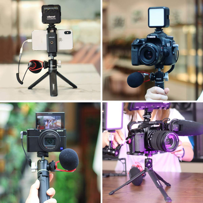 ULANZI MT-14 Extension Tripod, Mini Selfie Stick Tripod Stand Handle Grip for Canon G7X Mark III Sony RX100 VII A6400 A6600 Cameras Vlogging