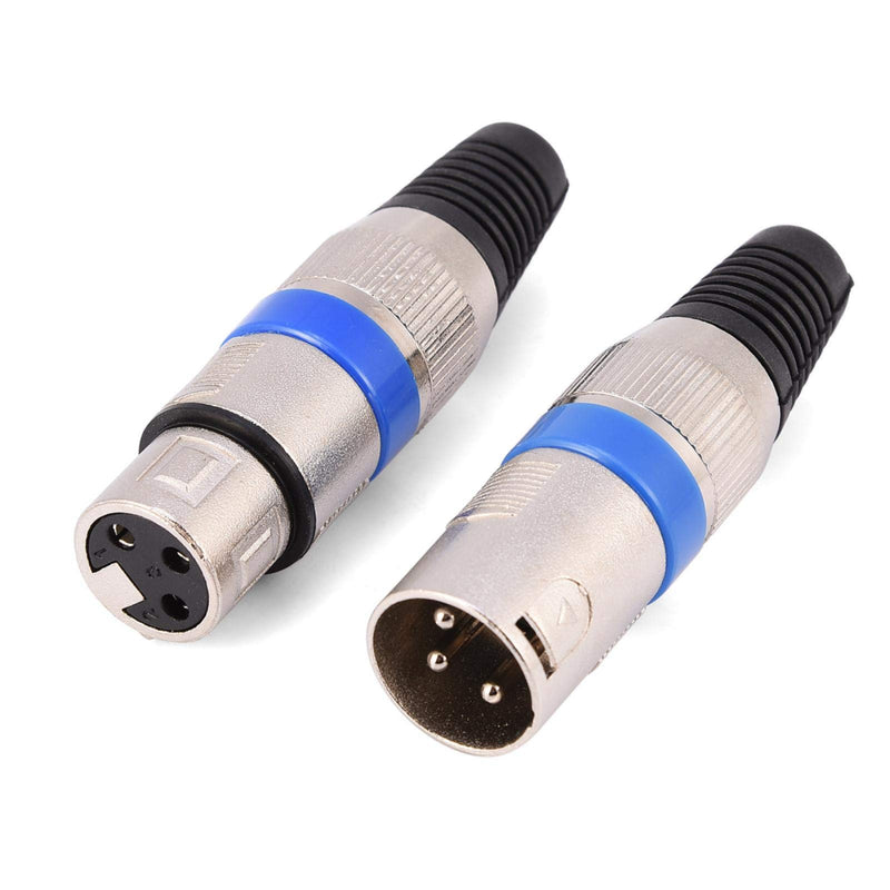 5 Pairs XLR Connector 3-Pin XLR Mic Microphone Audio Connector Male Plug Female Socket