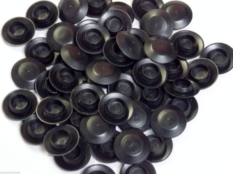 90 Piece Flush Mount Black Hole Plug Assortment for Auto Body and Sheet Metal