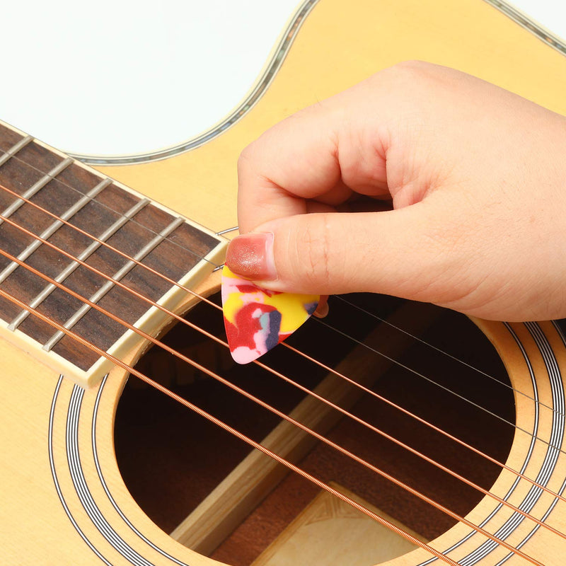 38 Pieces Guitar Accessory Kit Including 22 Pieces Finger Picks Thumb Picks, 12 Pieces Guitar Picks Plectrums and 4 Pieces Guitar Finger Protectors with Clear Storage Box