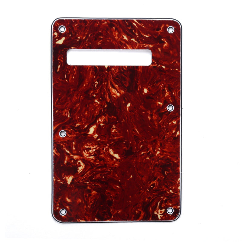 Musiclily SSS Strat Guitar Pickguard and BackPlate Set for Fender USA/Mexican Standard Stratocaster Modern Style, 4Ply Vintage Tortoise