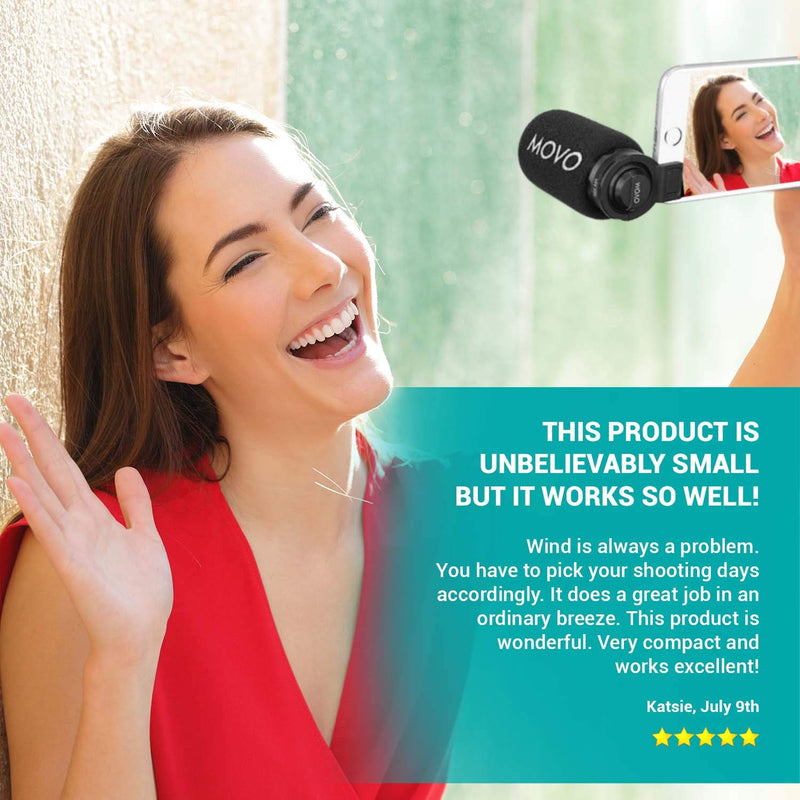 Movo MA300 Compact Smartphone Microphone Compatible with iPhone, Andorid Smartphones and Tablets with a 3.5mm Input Jack