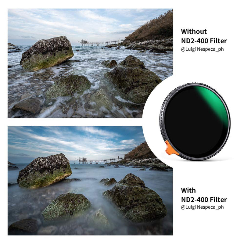 [AUSTRALIA] - K&F Concept 52mm Variable ND Filter ND2-ND400 (1-9 Stops) with Putter HD 28 Multi-Layer Coatings Import AGC Glass Adjustable Neutral Density Filter for Camera Lens 