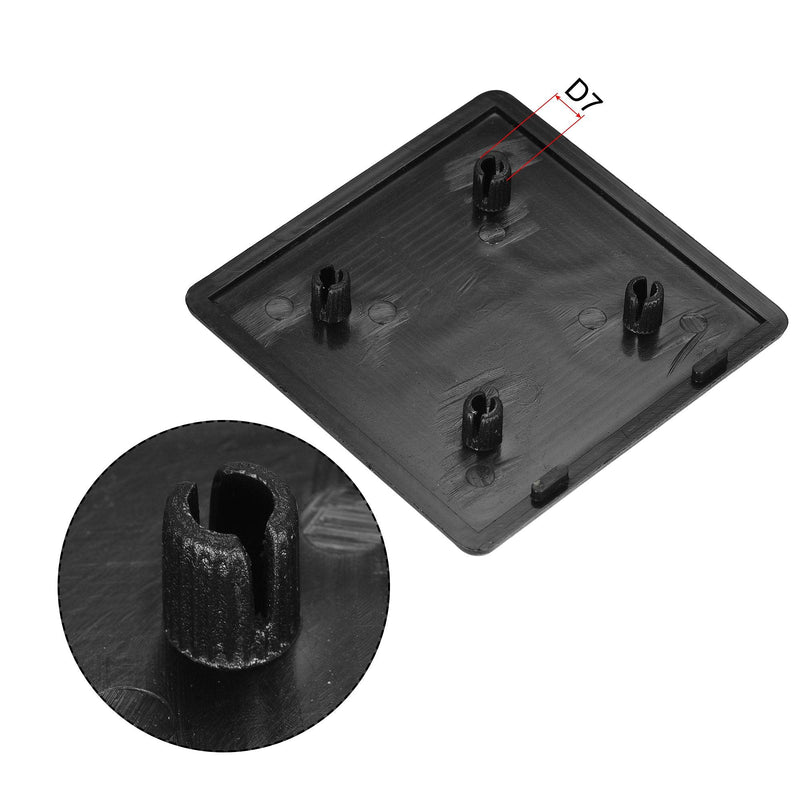 uxcell Standard Plastic Square Aluminum Extrusion End Cap Black 80x80mm 10pcs