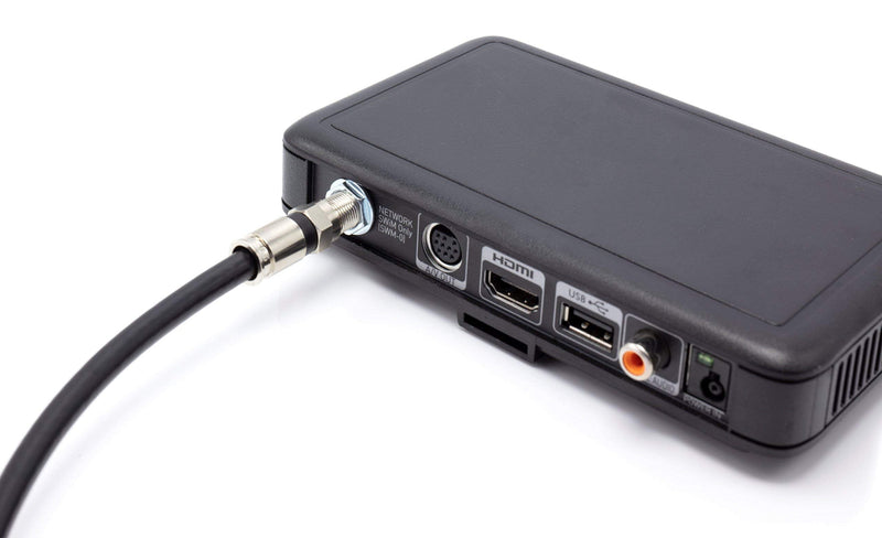 3' Feet, Black RG6 Coaxial Cable (Coax Cable) with Weather Proof Connectors, F81 / RF, Digital Coax - AV, Cable TV, Antenna, and Satellite, CL2 Rated, 3 Foot 3 Feet (0.9 Meter)