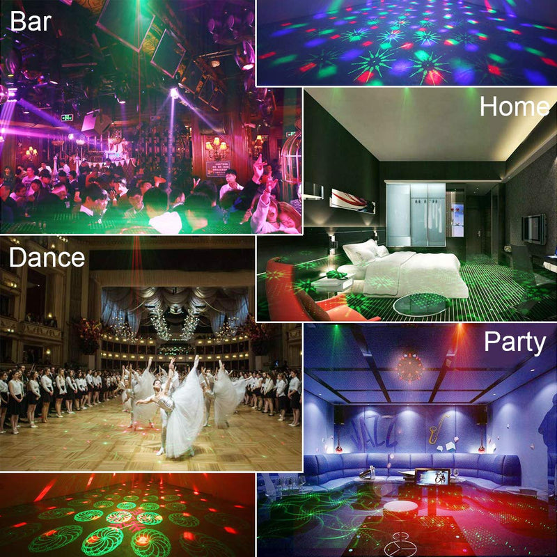 Party Lights, Disco Ball Lights TONGK Dj Disco Lights, LED Stage Light Projector Strobe Lights Sound Activated with Remote Control for Xmas Club Bar Parties Holiday Dance Christmas Birthday Wedding