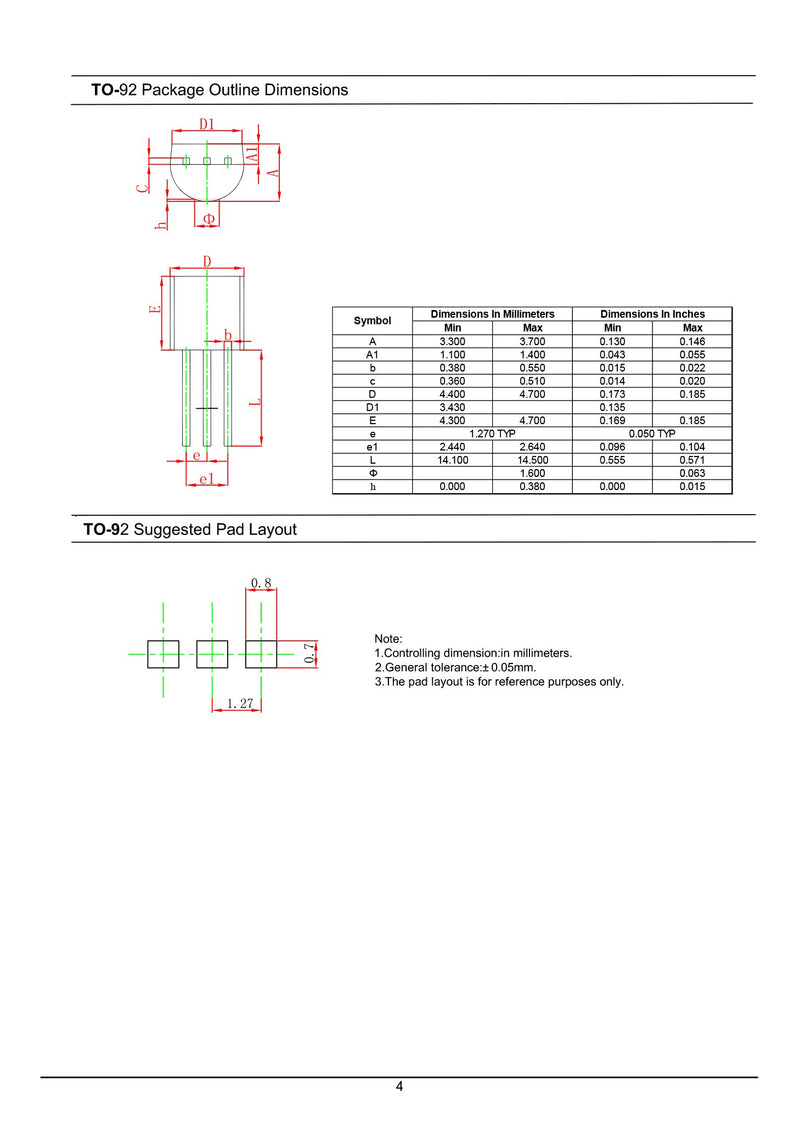 Chanzon 100pcs TL431 TO-92 Voltage Regulator 1-100mA Shunt Regulator Transistor