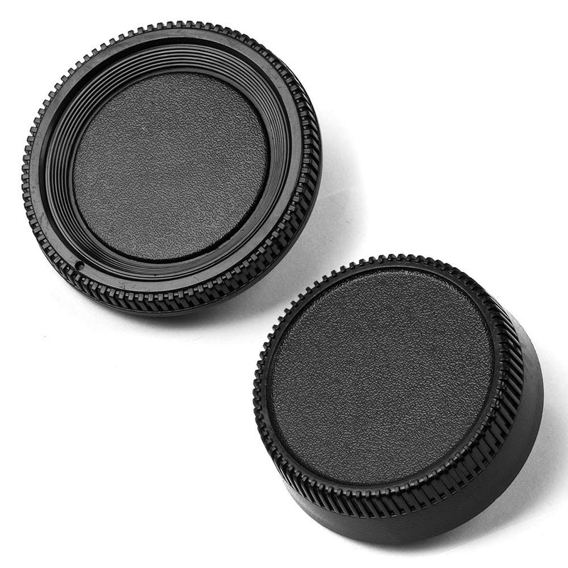 Camera Body Cap and Lens Rear Cap Cover Replacement Set for All Nikon DSLR Cameras D850 D810 D750 D7200 D610 D7100 D5300 D7000 D800 D5 D7500,2 Sets