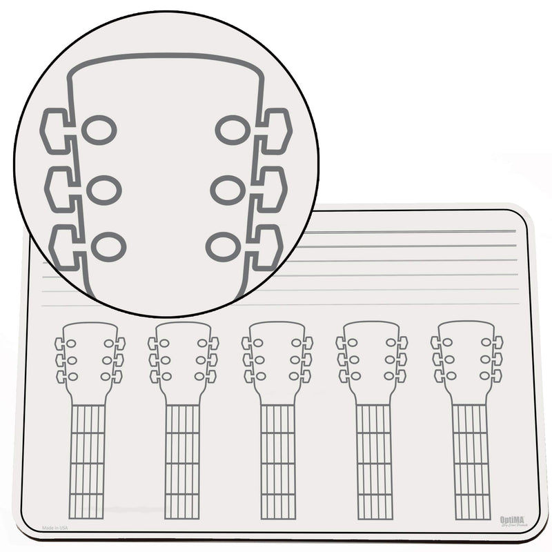 11" x 17" x 1/8" Music Lapboards, Highest Quality, No Ghosting and Made in The USA - Only by OptiMA Dry Erase Products (11" x 17", Guitar Strings & Guitar Necks) 11" x 17"