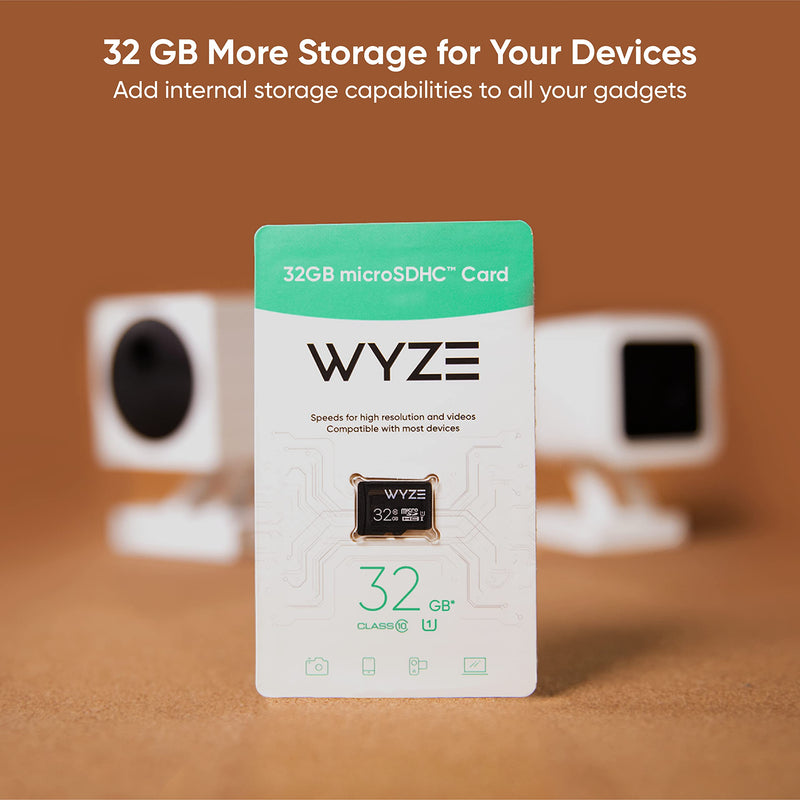 Wyze Expandable Storage 32GB MicroSDHC Card Class 10, Black