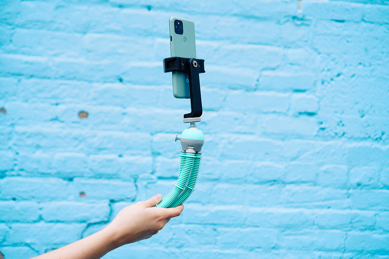 JOBY PodZilla Medium Kit, Flexible Tripod with Ball Head Included and GripTight 360 Phone Mount, for Smartphones and Compact Mirrorless Cameras or Devices up to 1 Kg, Blue Medium Kit Teal