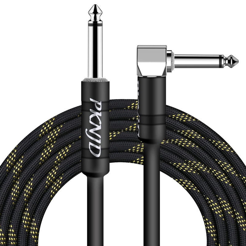 PKNJD Guitar Cable 10FT 1/4 Inch Straight Instrument Cable Or Right Angle 1/4 Inch TS to Straight 1/4 Inch TS Electric Guitar and Bass,Pro Audio Cable (Straight)