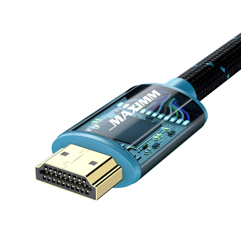 Maximm 4K HDMI Male to Female Extension Cable - 1.5 FT - 60Hz 48 Gbps-Premium High Speed Cable