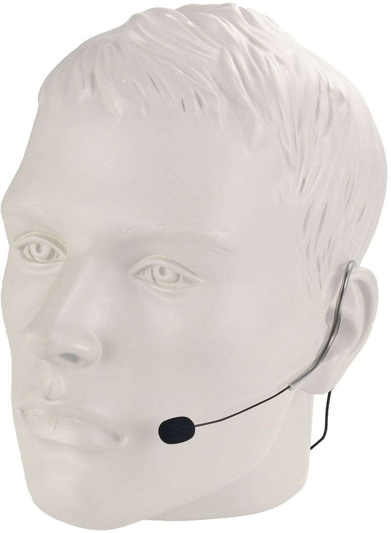 HEIMU Single Earhook Headworn Omni-Directional Headset Microphone (for 3.5mm Plug with Thread Type +1/4" Plug Black)
